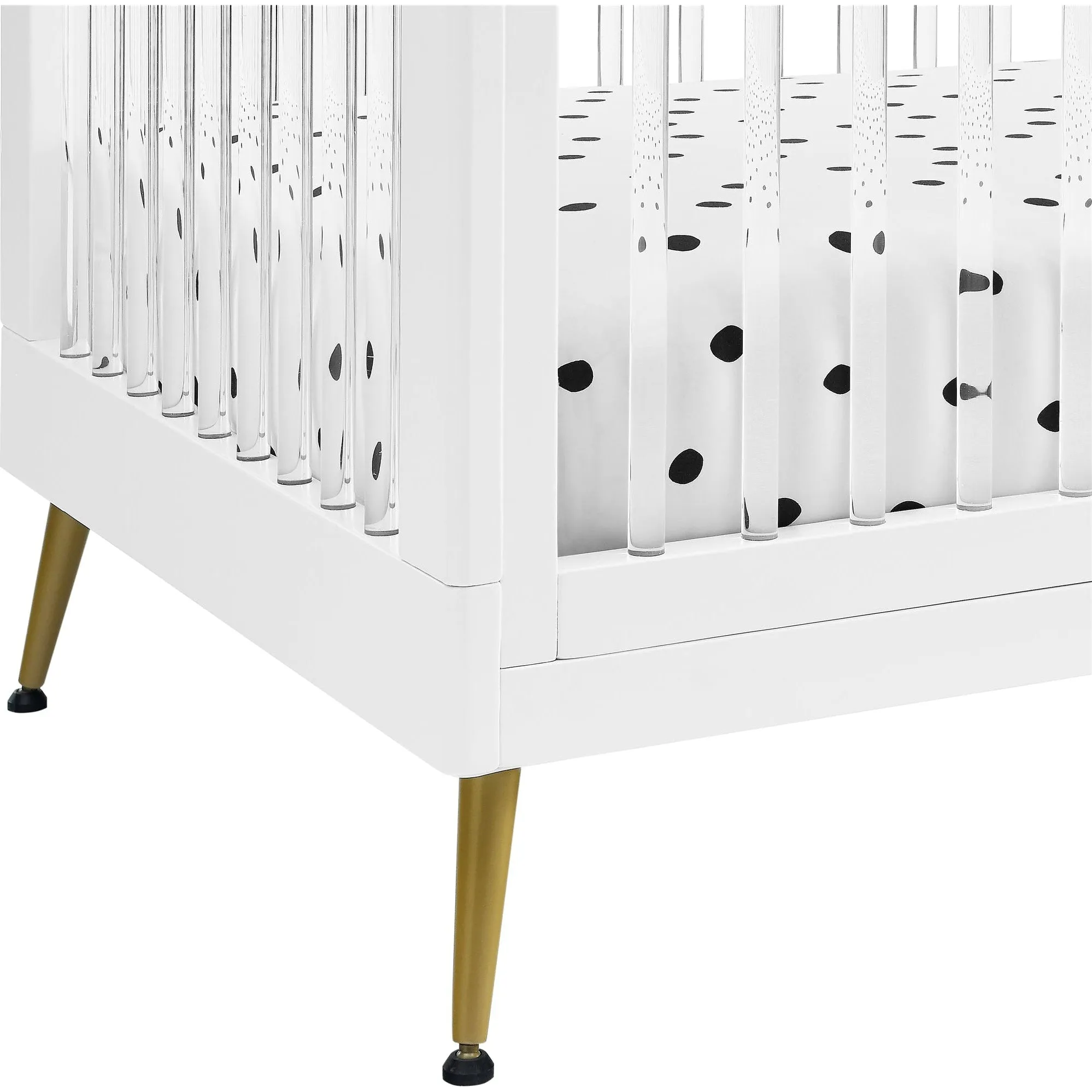 Delta Children Sloane 4-in-1 Acrylic Convertible Crib   Conversion Rails