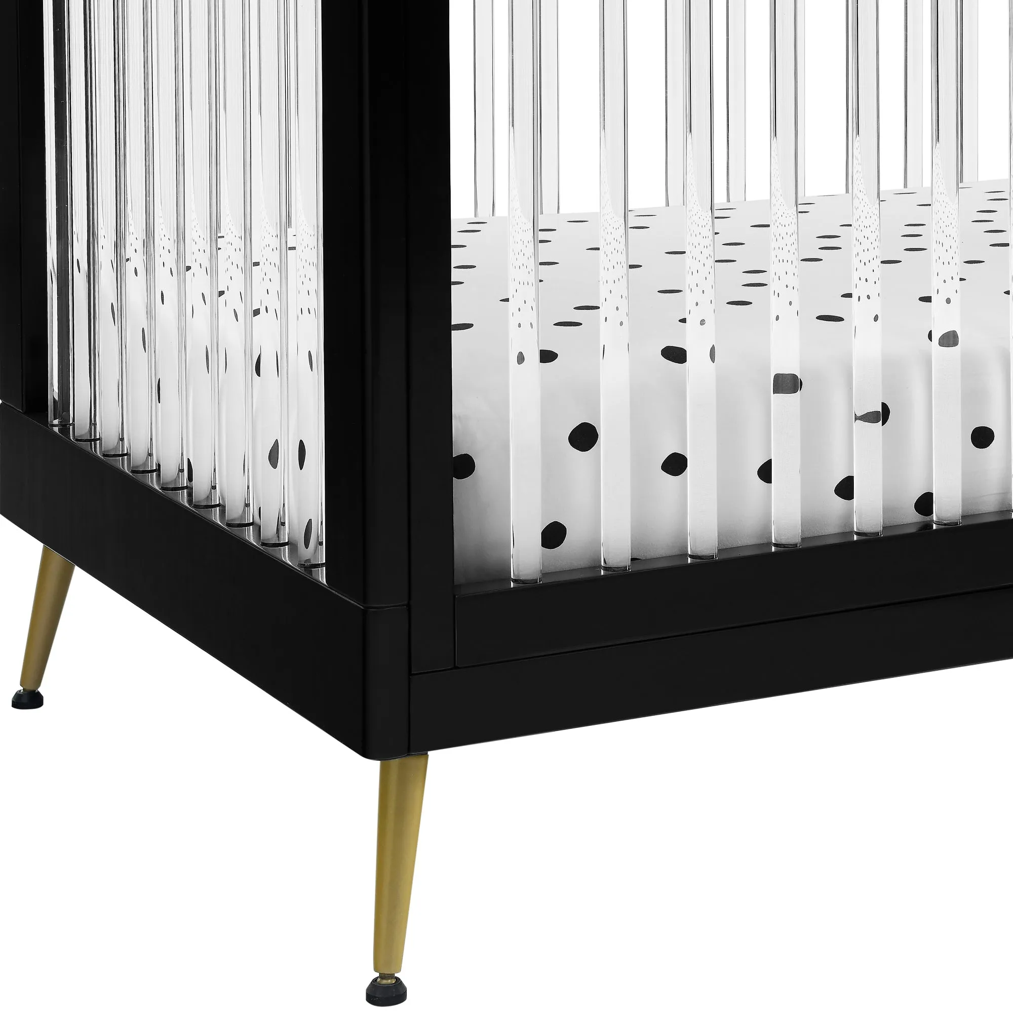 Delta Children Sloane 4-in-1 Acrylic Convertible Crib   Conversion Rails