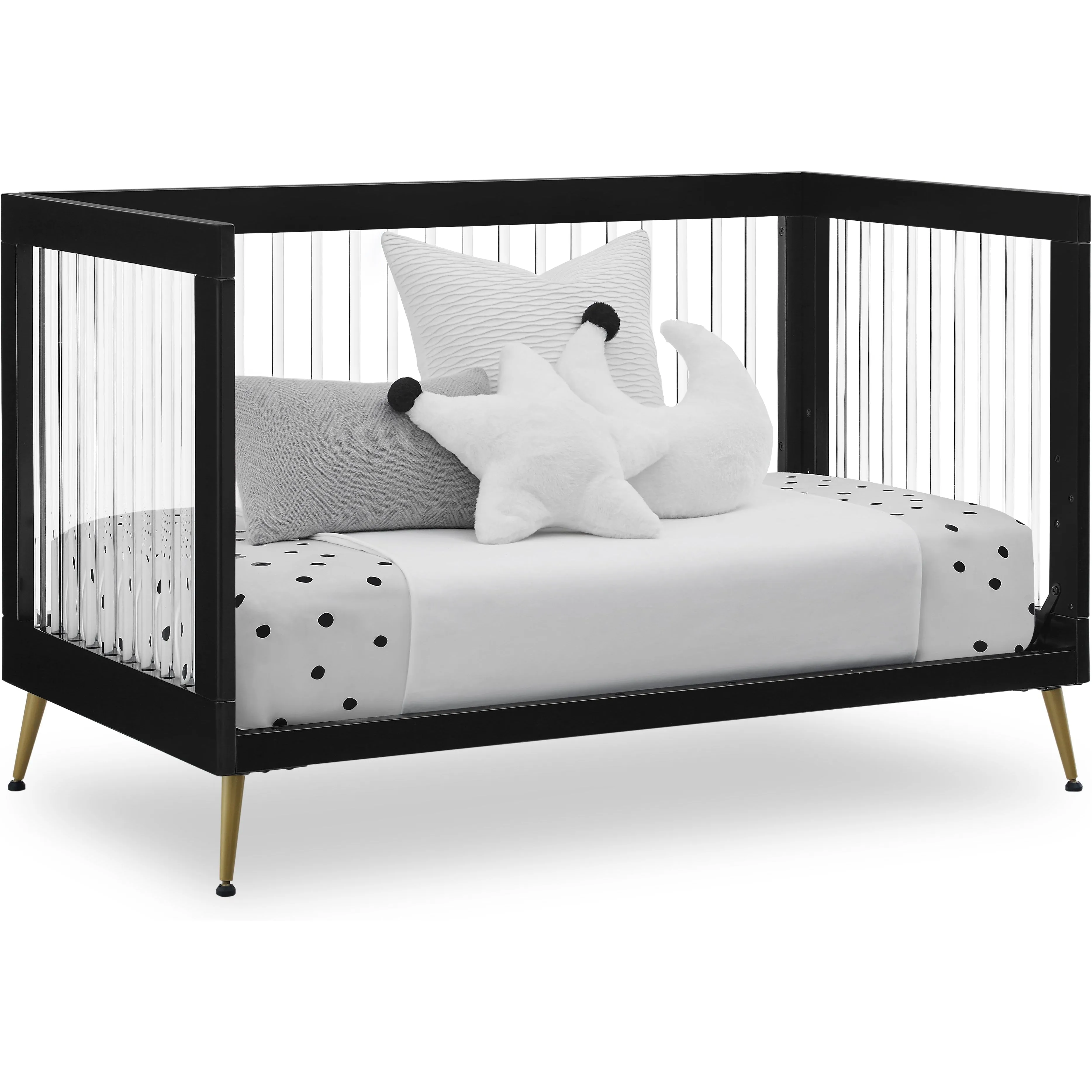 Delta Children Sloane 4-in-1 Acrylic Convertible Crib   Conversion Rails