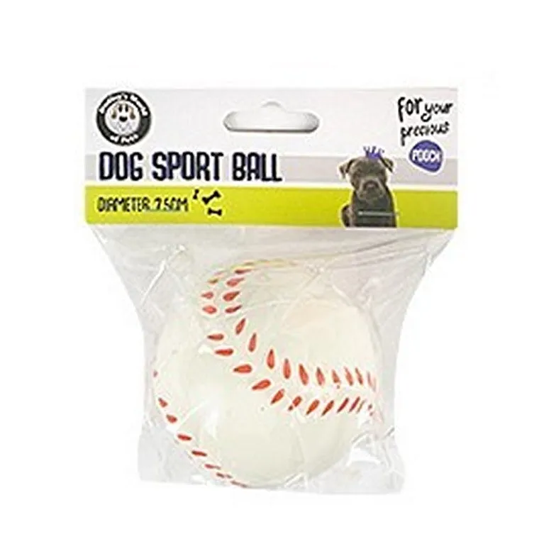 Dog Sports Ball, 7.5cm, 3 Asstd Designs