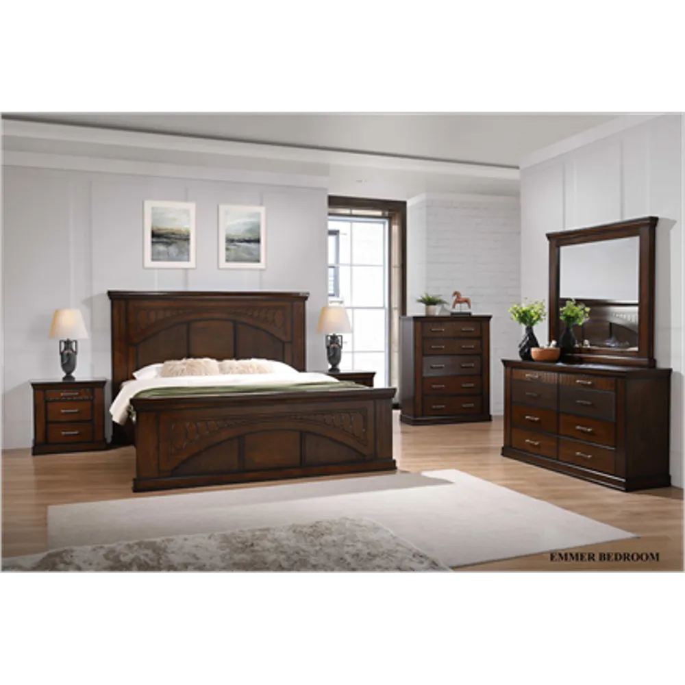 Emmer Bedroom Set - King Bed/Bedside/Dresser/Chest Drawer