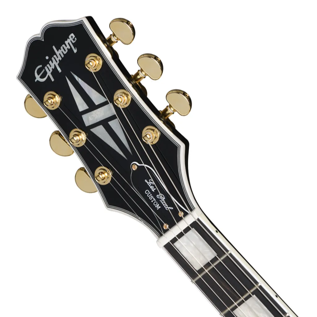 Epiphone Les Paul Custom Left Handed with Premium Gig Bag - Ebony