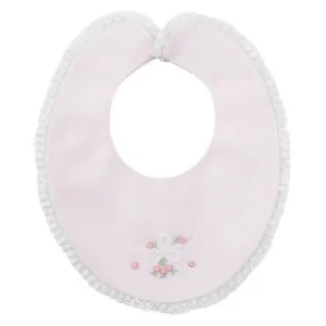 Feltman Brothers Vintage Bow Collection Lace Trim Bib - White