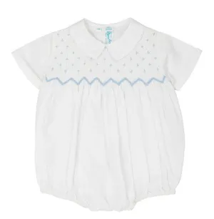 Feltman Brothers White Diamond Smocked Creeper