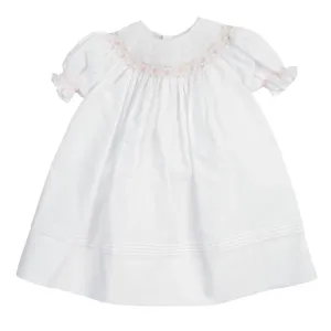 Feltman Brothers White Ruffle Sleeve Bishop Dress