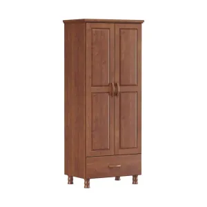 Finestra Bronze Line Solid Wood 2 Doors & 1 Drawer Wardrobe L812 x W490 x H1950mm Imbuya
