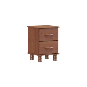 Finestra Bronze Line Solid Wood 2 Drawer Bedside Cabinet L415 x W400 x H635mm Imbuya