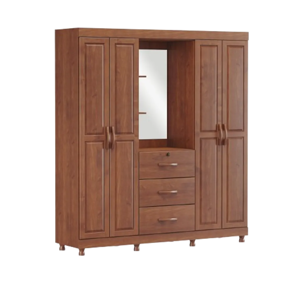 Finestra Bronze Line Solid Wood 4 Doors3 Drawers Wardrobe L1820 x W490 x H2000mm Imbuya
