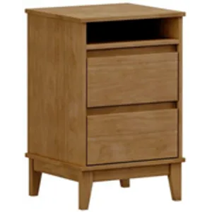 Finestra Prata Bedside Cabinet 2 Drawer L425 x W400 x H680mm Freijo No Warranty