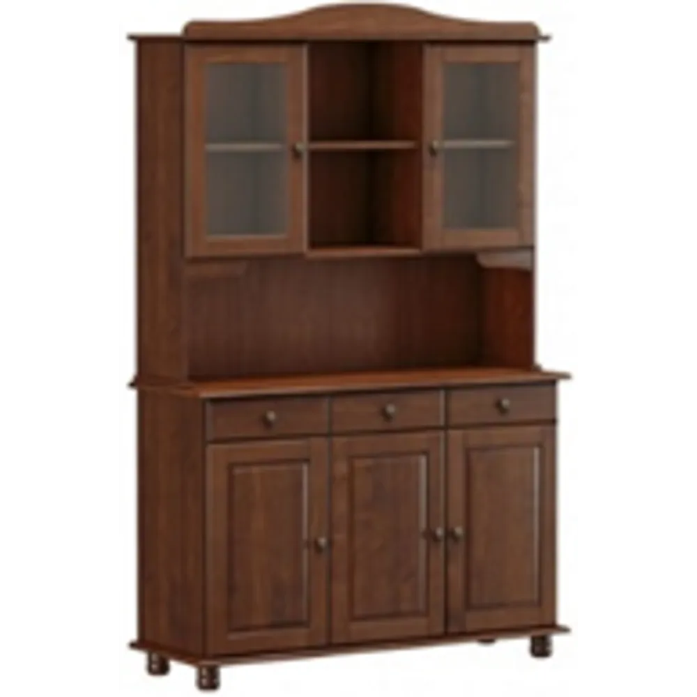 Finestra Rubi 3 2 Door Buffet Hutch L1284 x W430 x H1970mm Coffee No Warranty