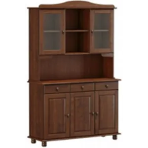 Finestra Rubi 3 2 Door Buffet Hutch L1284 x W430 x H1970mm Coffee No Warranty