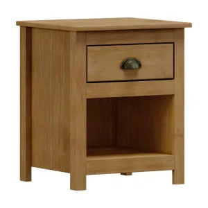 Finestra Topazio Line Solid Wood 1Drawer Bedside Cabinet L460 x W405 x H555mm Freijo