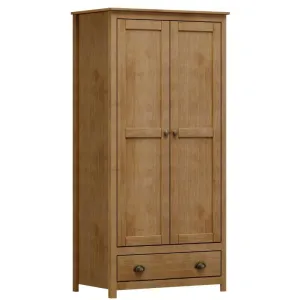 Finestra Topazio Line Solid Wood 2 Doors 1 Drawer Wardrobe L908 x W535 x H1855mm Freijo