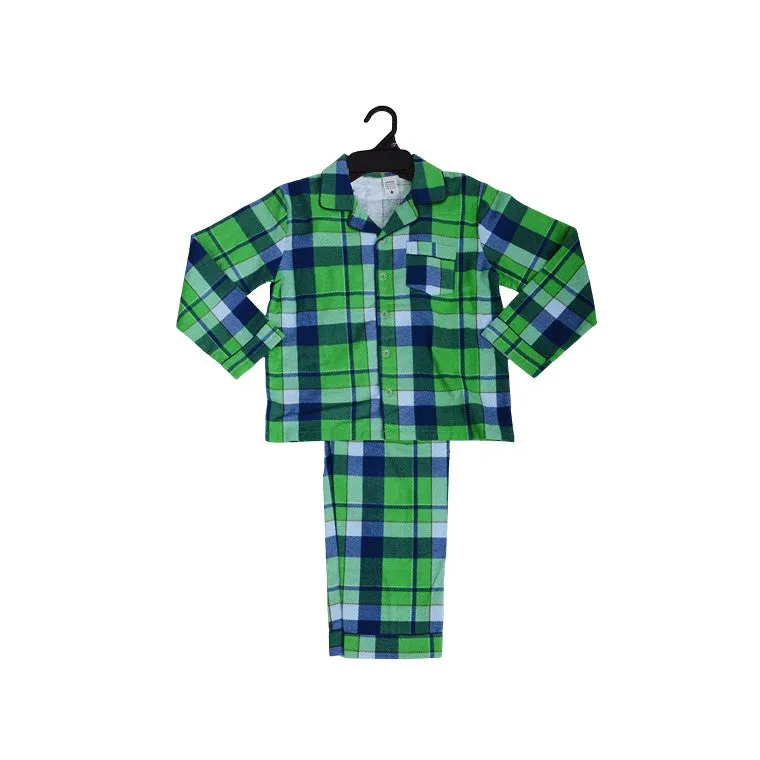 Flannel PJ Set, Kelly Check, Size 16