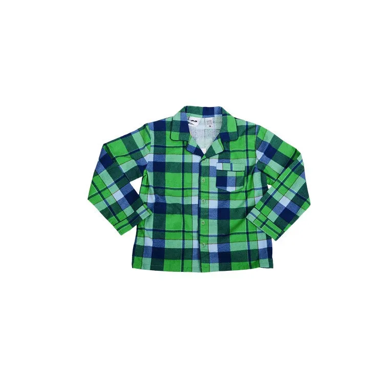 Flannel PJ Set, Kelly Check, Size 16
