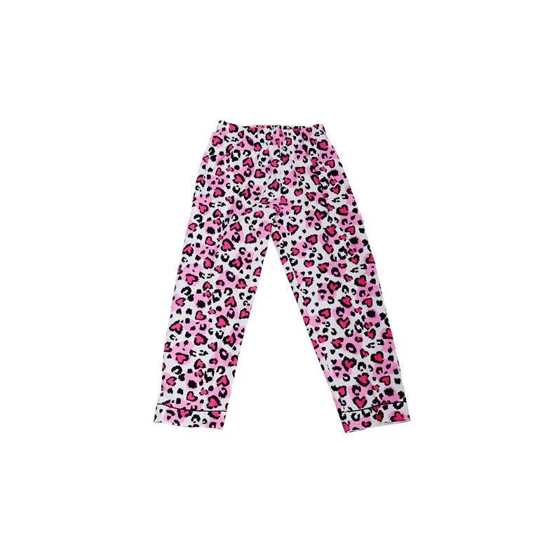 Flannel PJ Set, Love Leopard, Size 14