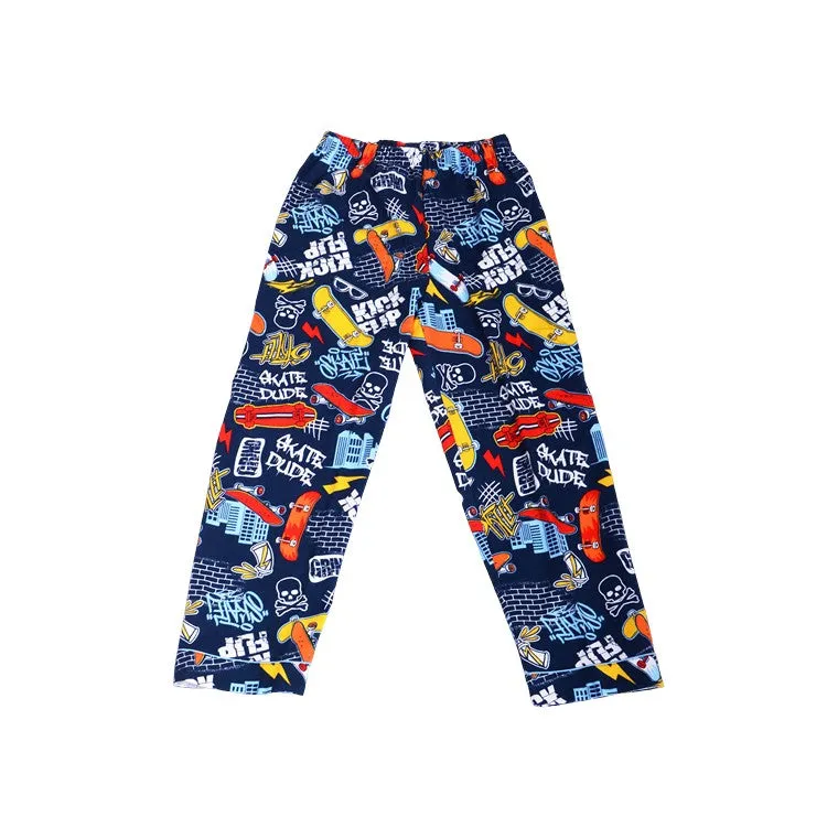 Flannel PJ Set, Skater, Size 16