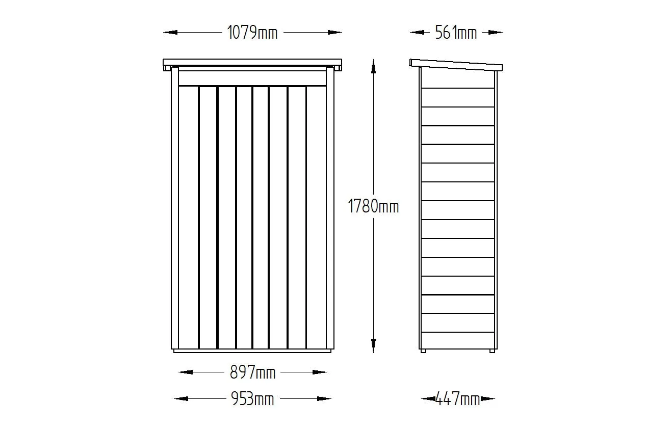 Forest Garden Pressure Treated Pent Tall Garden Store