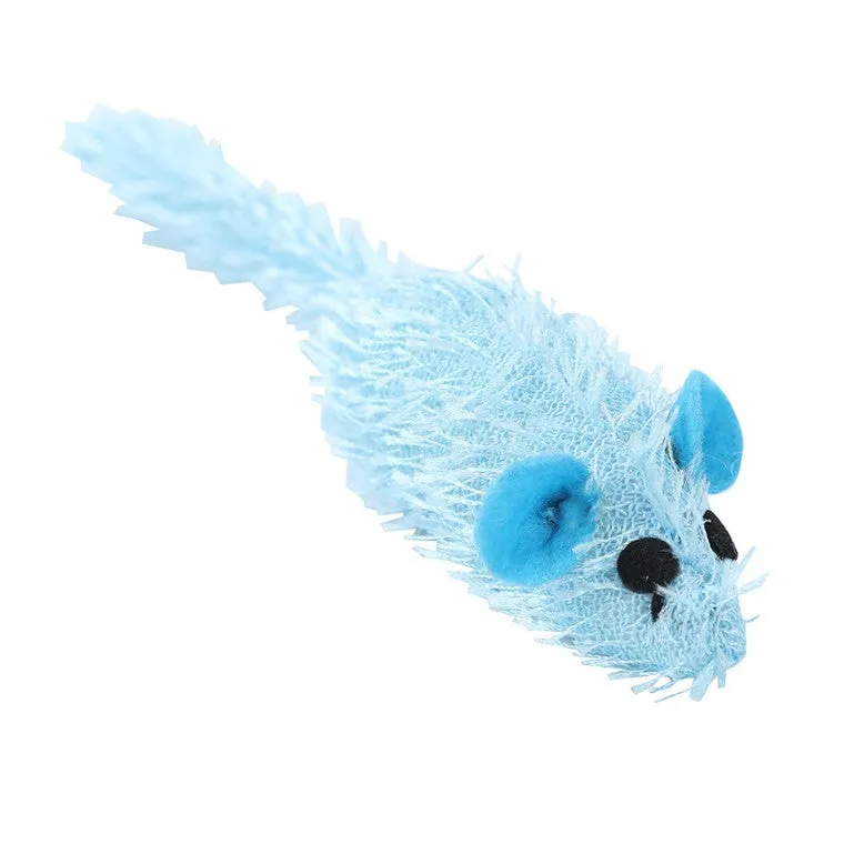 Furry Long-Tail Catnip Mouse, 17cm, 2 Asstd Colours