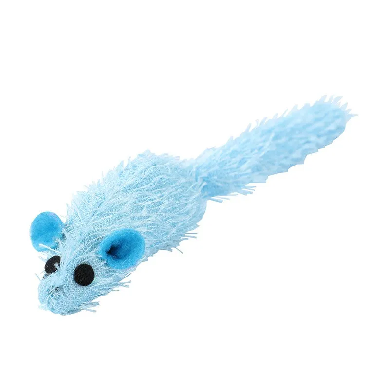 Furry Long-Tail Catnip Mouse, 17cm, 2 Asstd Colours