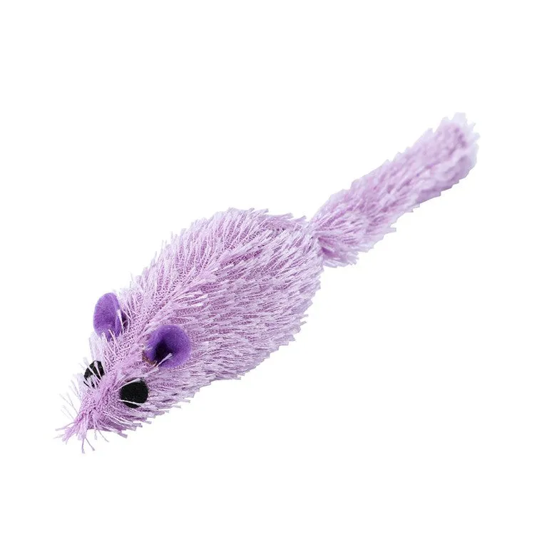 Furry Long-Tail Catnip Mouse, 17cm, 2 Asstd Colours