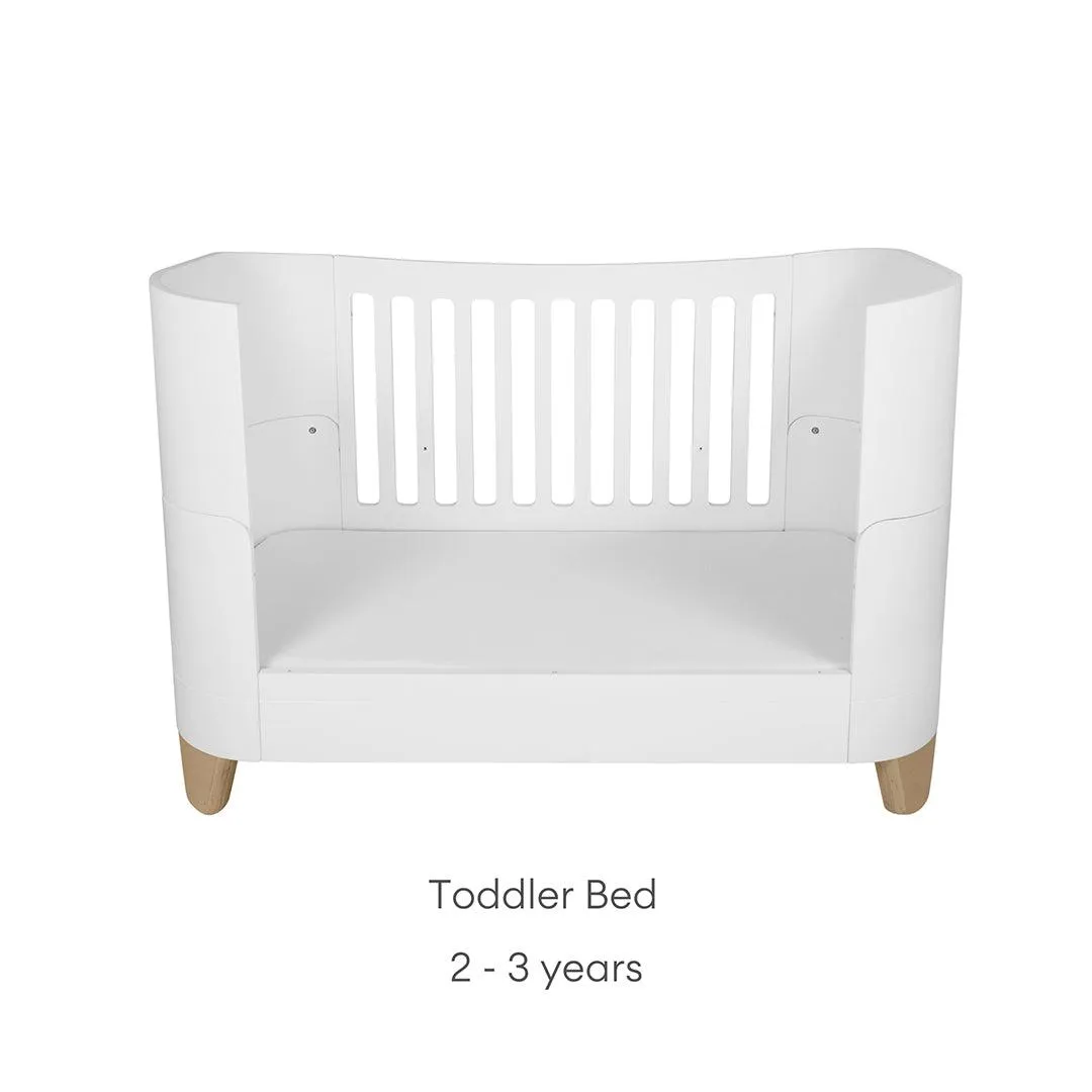 Gaia Baby Serena Mini Cot Bed Extension - White