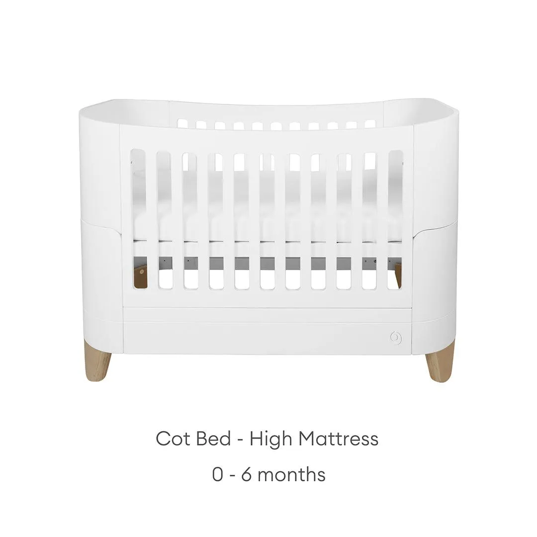 Gaia Baby Serena Mini Cot Bed Extension - White