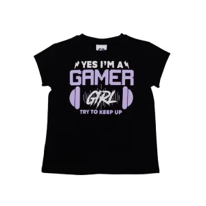 Gamer Print Tee, Size 8