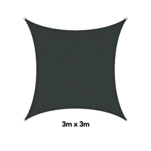 H&G Shade Sail Square Charcoal,3x3m