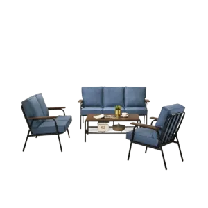 Home Basics 3 2 1 Metal Sofa Set w Coffee Table