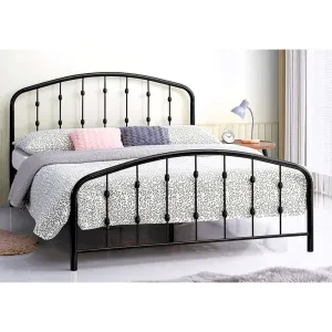 Home Basics Mozart Metal Double Bed Black
