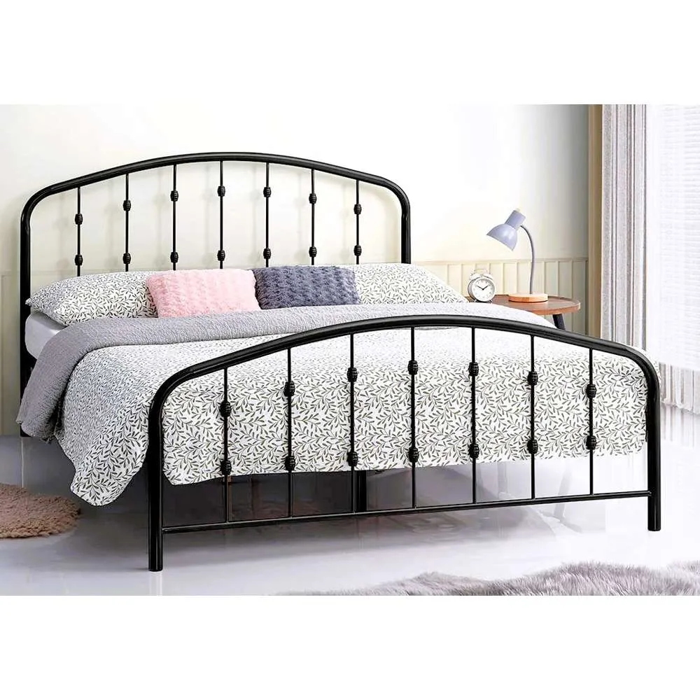 Home Basics Mozart Metal Double Bed Black