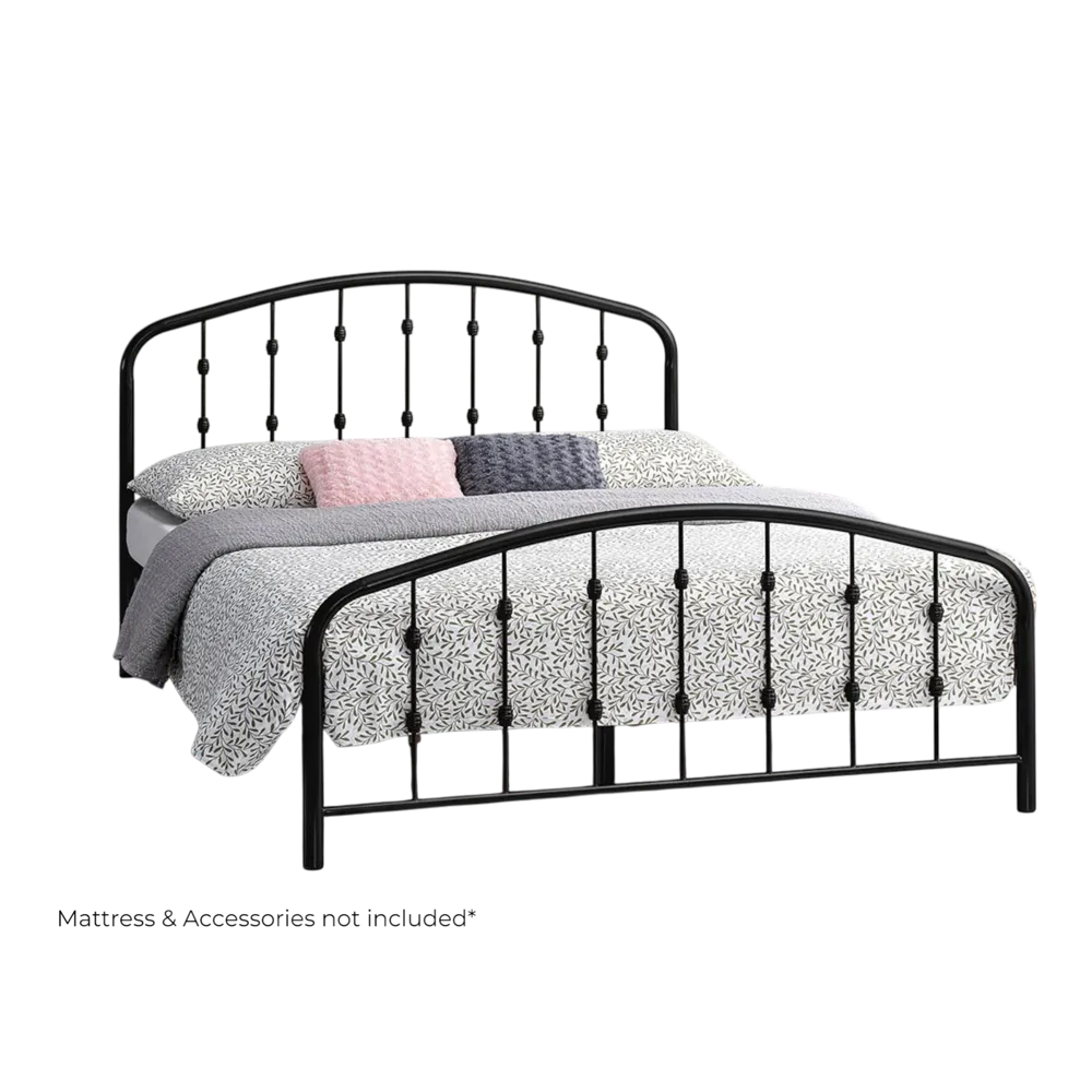 Home Basics Mozart Metal Queen Bed Black