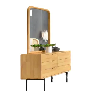 Inception Dressing Table Mirror L1200 x W450 x H750mm Bamboo Oak