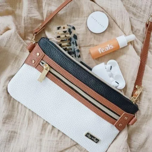 Itzy Ritzy Boss Pouch Wallet | Coffee & Cream