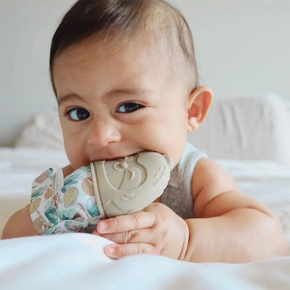 Itzy Ritzy Silicone Teething Mitt | Sloth