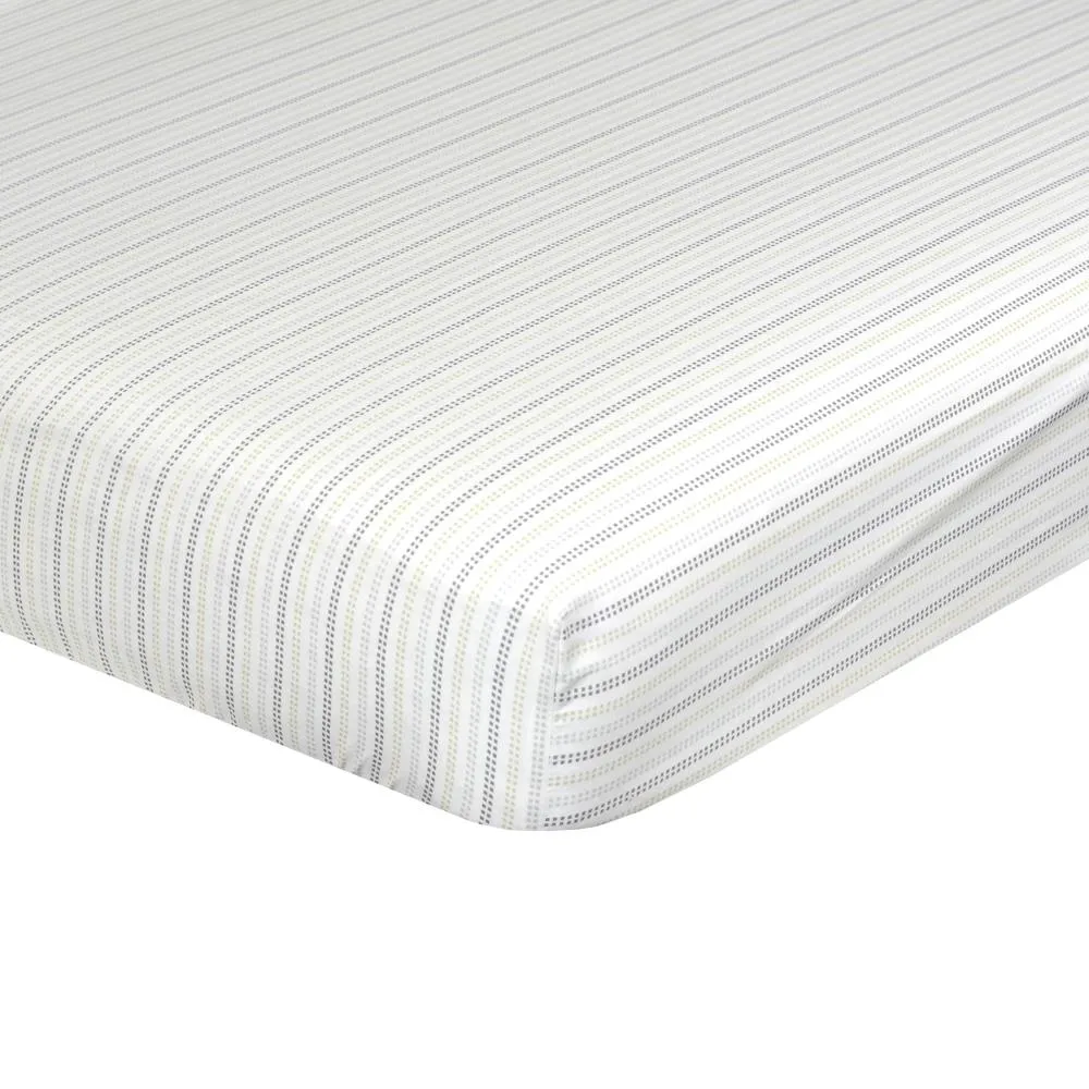Just Born Dream Fitted Crib Sheet, Taupe/Gray
