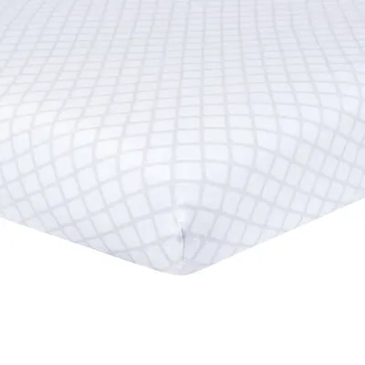 Just Born Keepsake Grey Diamond Crib Sheet