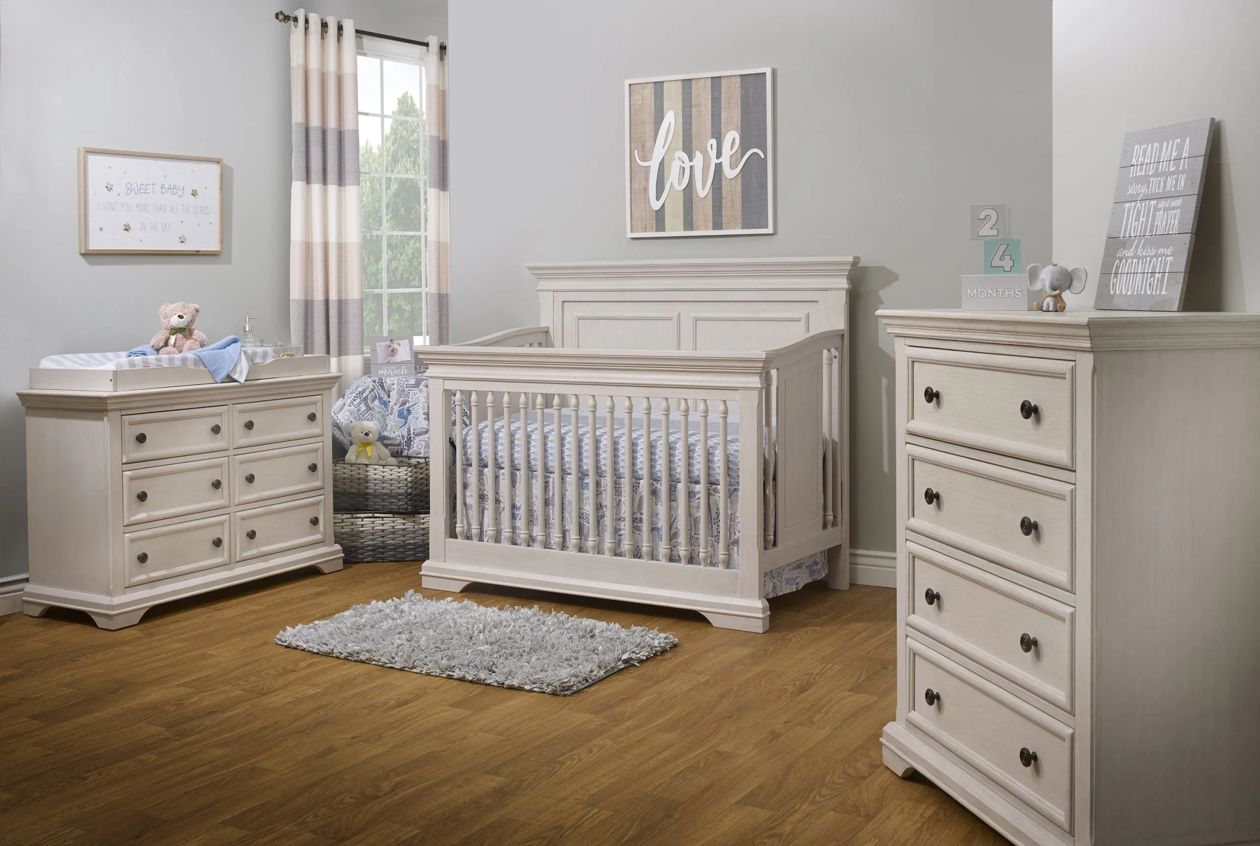 Kerry Flat Convertible Crib - Brushed Ivory (Portofino)