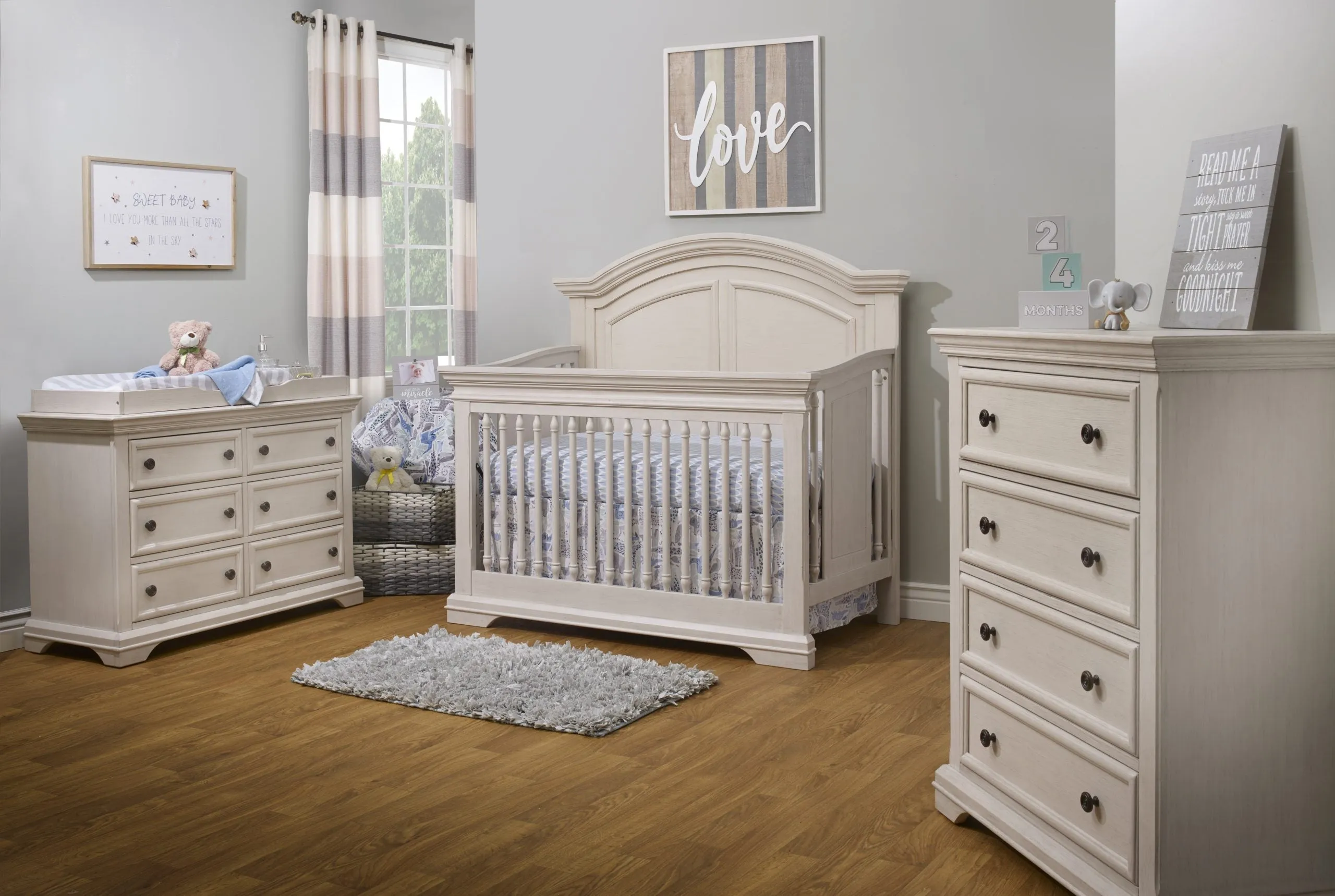 Kerry High Arch Crib - Brushed Ivory (Portofino)