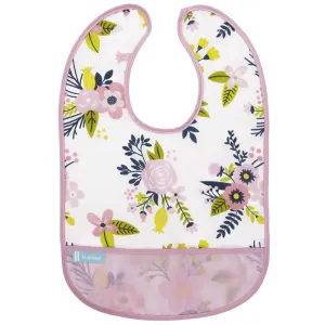 Kushies Cleanbib | Pink Garden Flowers
