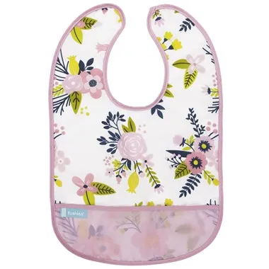 Kushies Cleanbib | Pink Garden Flowers