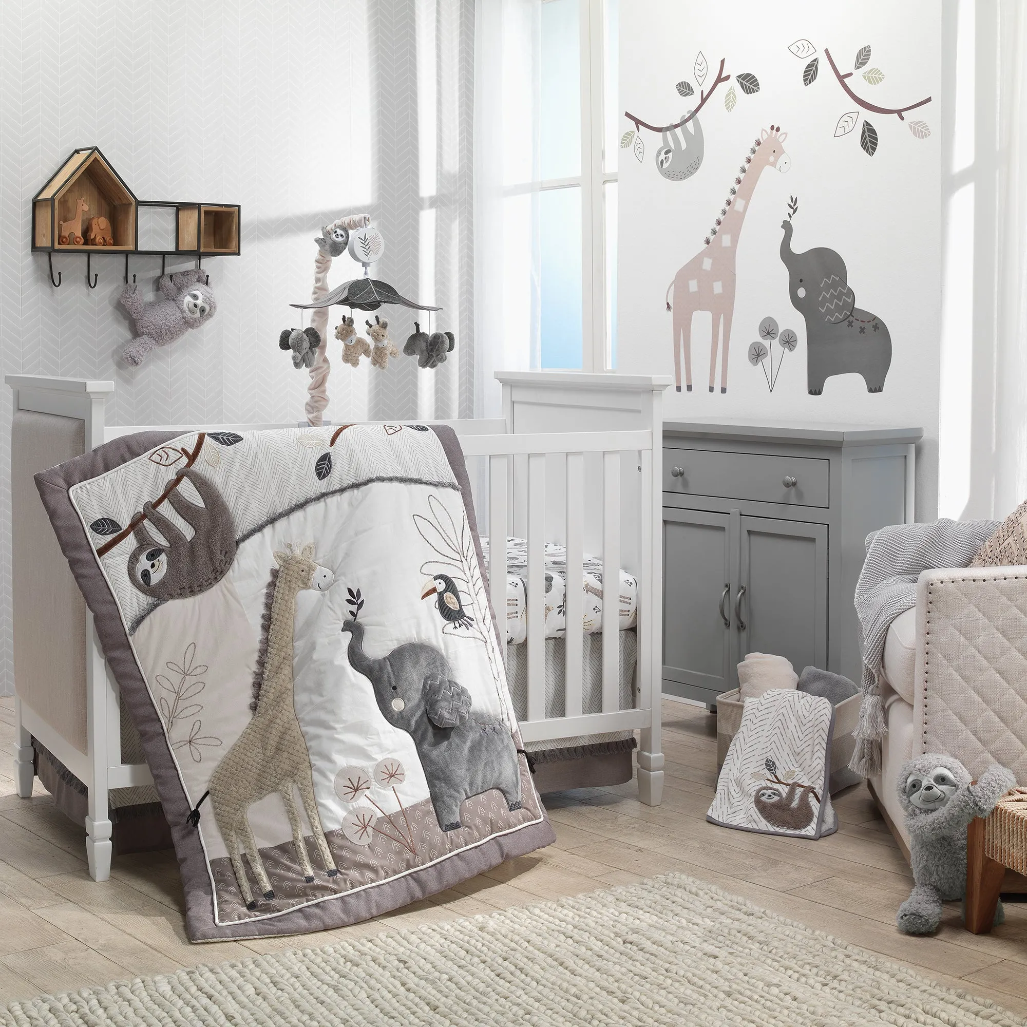 Lambs & Ivy Baby Jungle Musical Baby Crib Mobile