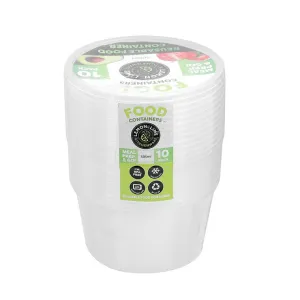 L&L Round Food Container, 500ml, 10pk