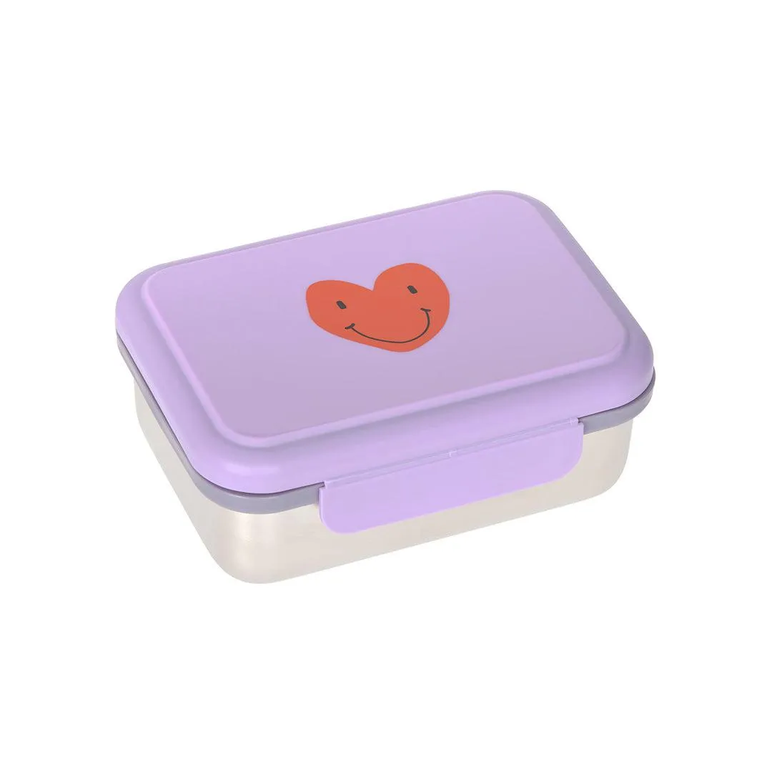 Lassig Lunchbox Stainless Steel - Little Gang - Heart Lilac
