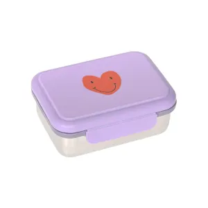 Lassig Lunchbox Stainless Steel - Little Gang - Heart Lilac