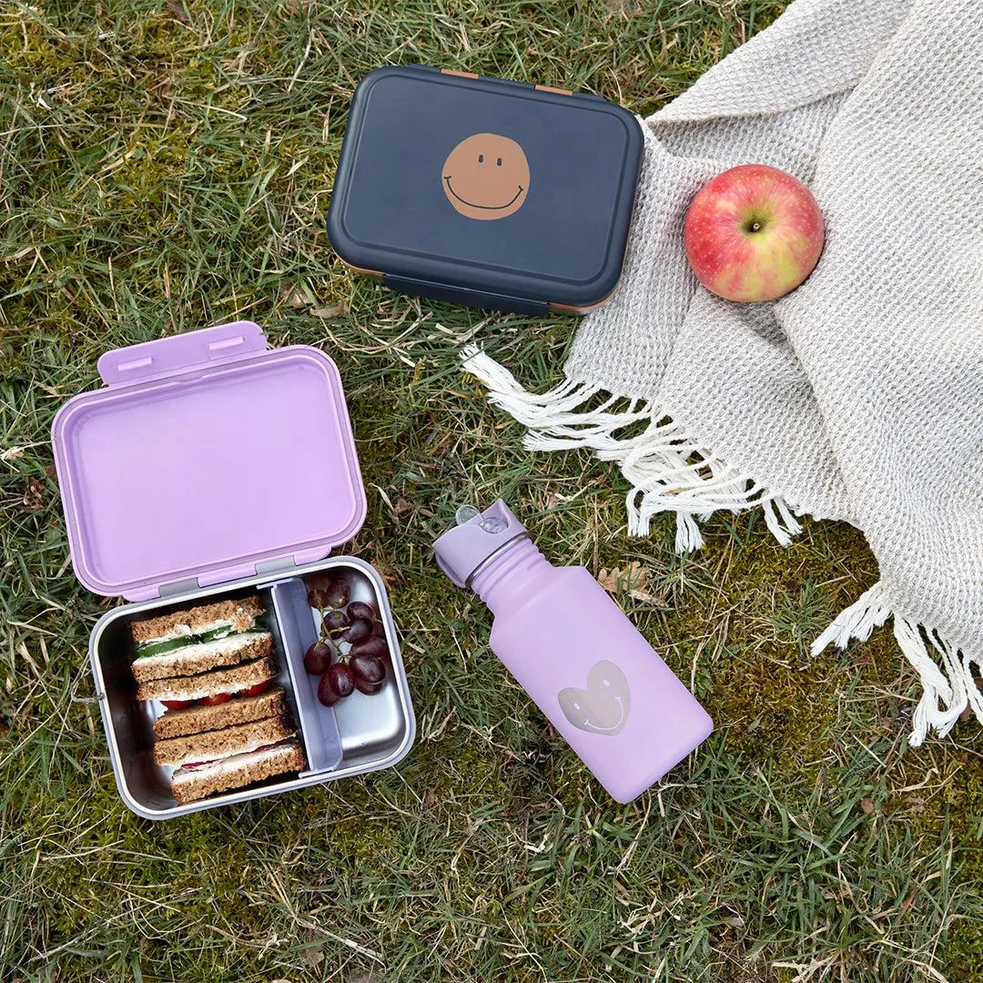 Lassig Lunchbox Stainless Steel - Little Gang - Heart Lilac