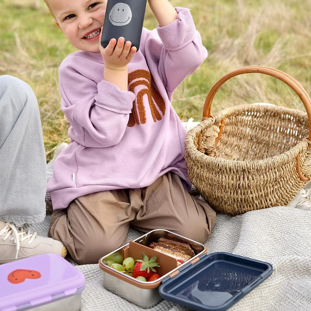 Lassig Lunchbox Stainless Steel - Little Gang - Heart Lilac