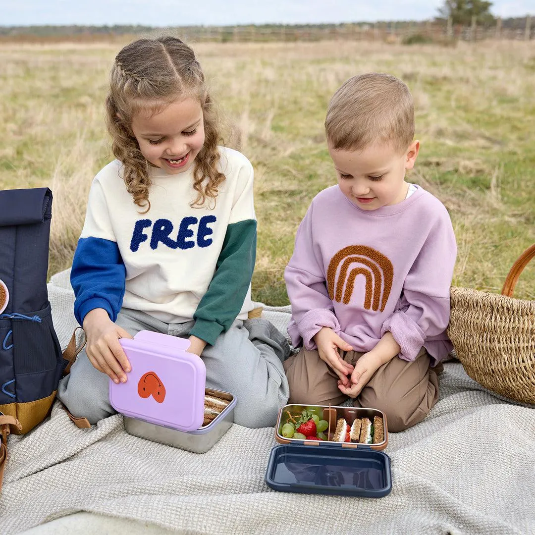 Lassig Lunchbox Stainless Steel - Little Gang - Smile Navy