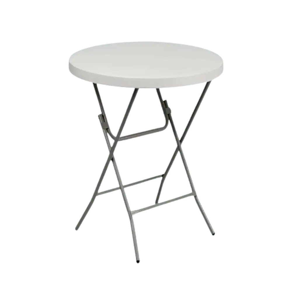 Lifestyle Folding Cocktail Table 810mm Round White